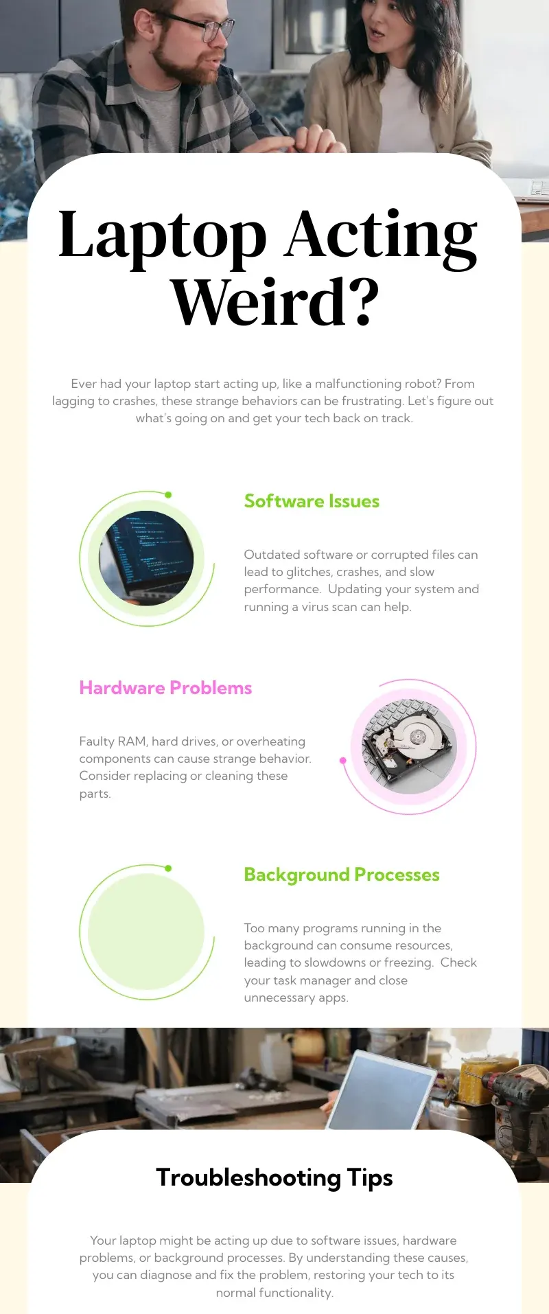 Infographic of Why Laptop Is Doing Strange Things?